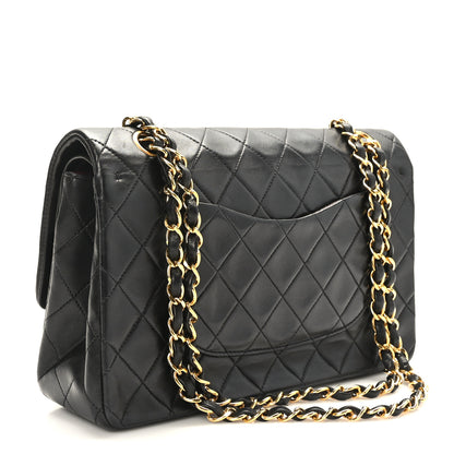 Chanel Lambskin Quilted Medium Double Flap Black 3 of 9