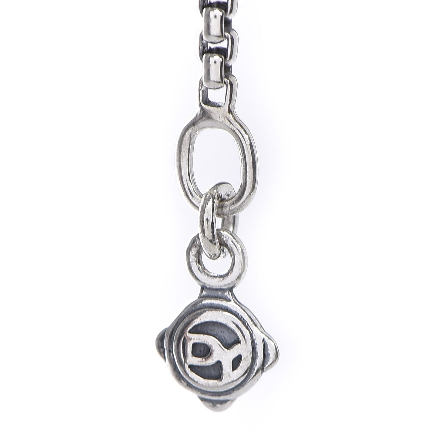 Sterling Silver Diamond Prasiolite 7mm Petite Albion Pendant Necklace