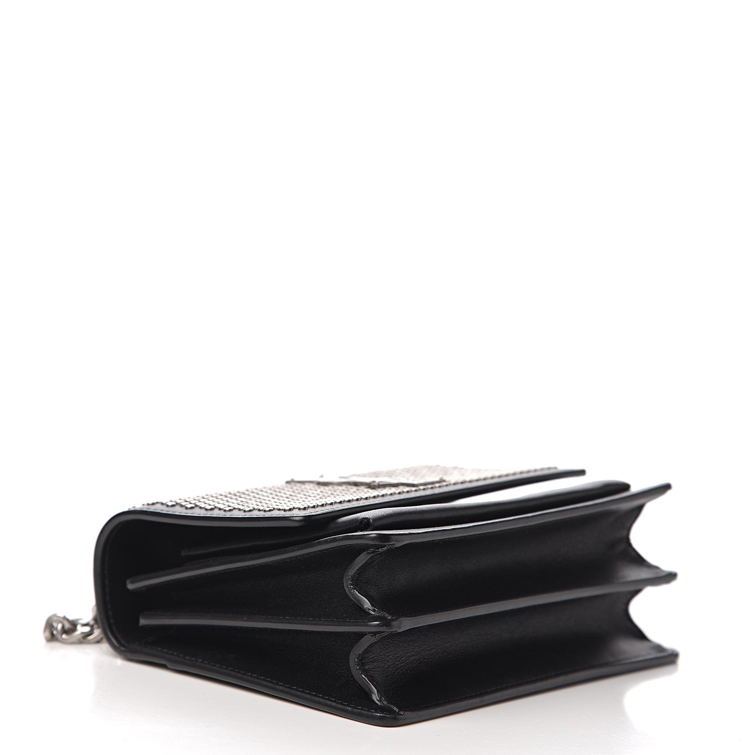 Saint Laurent Calfskin Studded Small Monogram Sunset Black 3 of 12