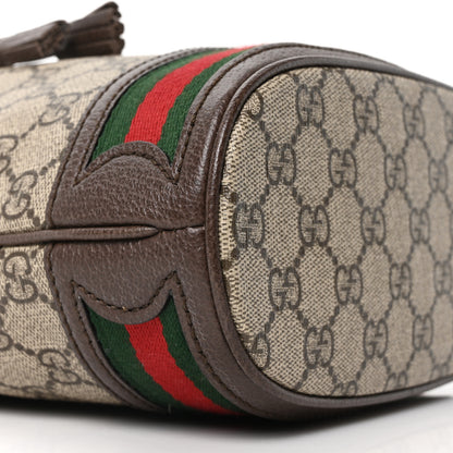 Gucci GG Supreme Monogram Web Small Ophidia Bucket Bag Brown 9 of 10