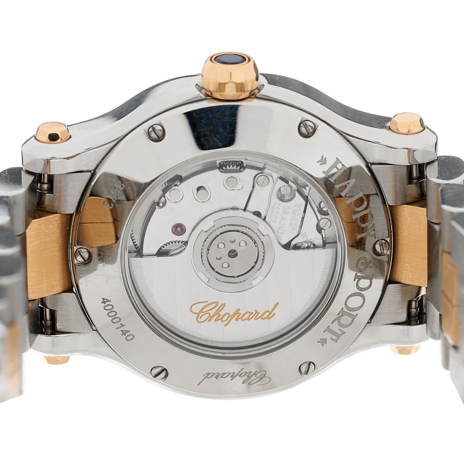 Chopard Stainless Steel 18K Rose Gold 5 Diamond 30mm Happy Sport Automatic Watch 4 of 4