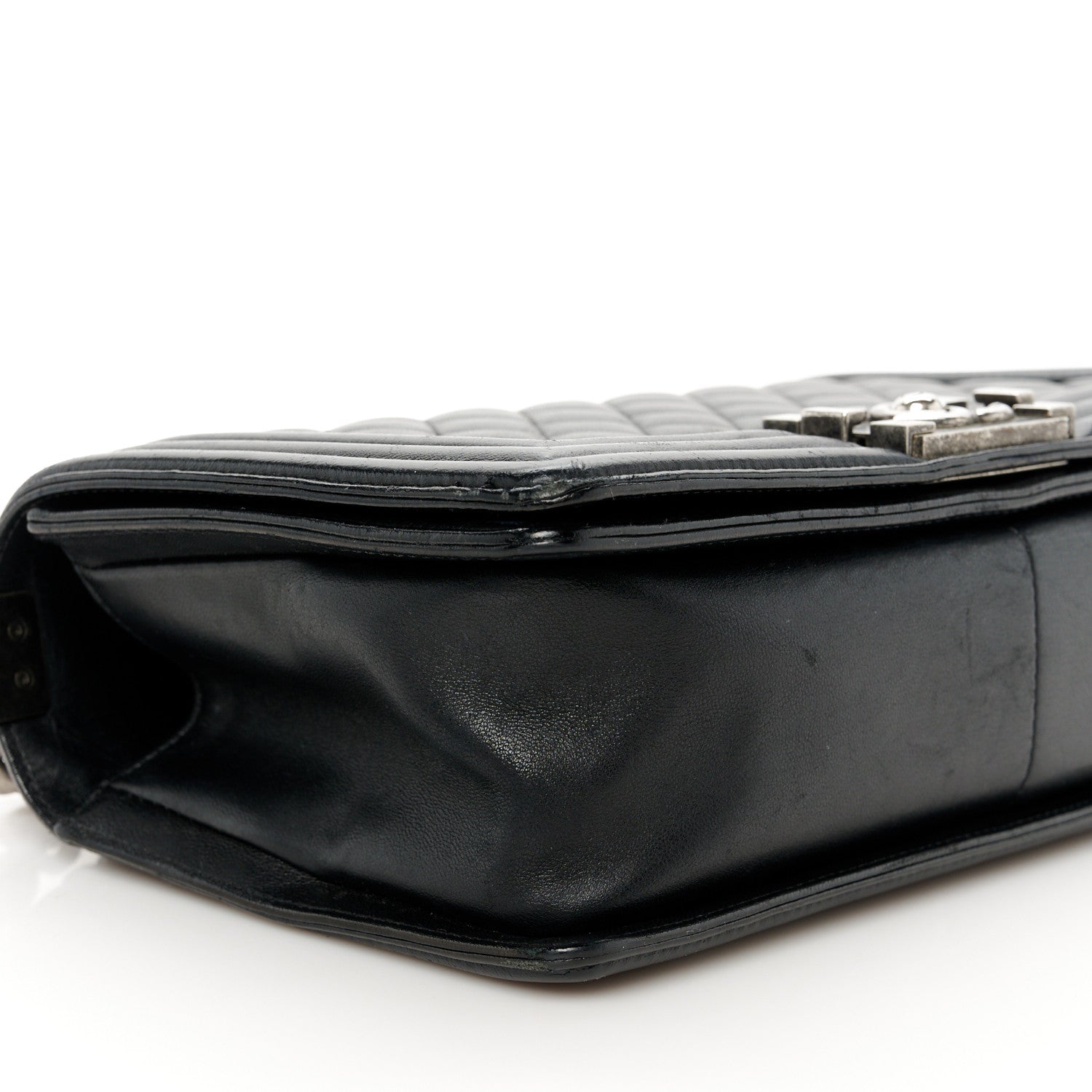 Chanel Lambskin Quilted Medium Boy Flap Black 9 of 10