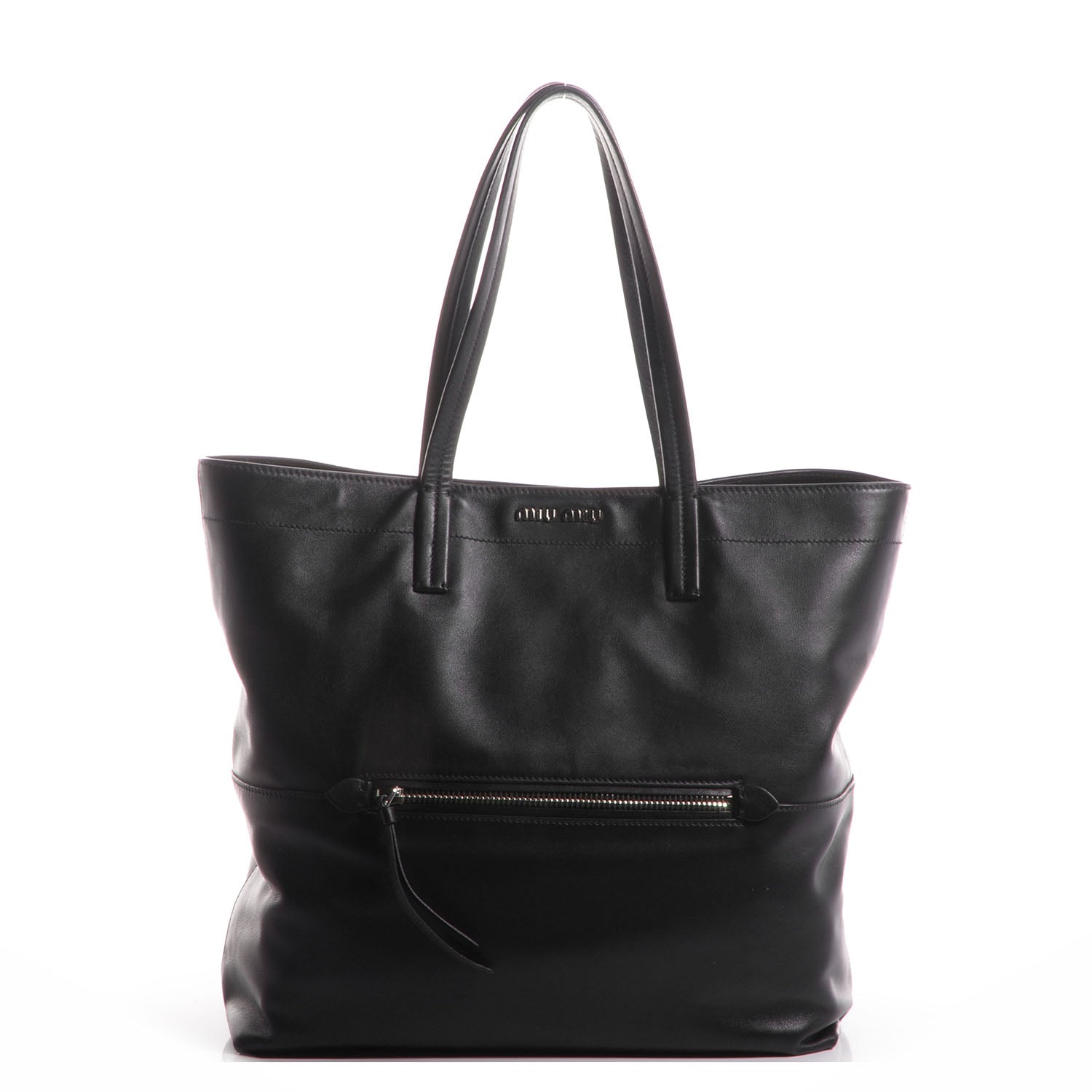 Miu Miu Vitello Soft Calf Shopping Tote Nero Black 1 of 11