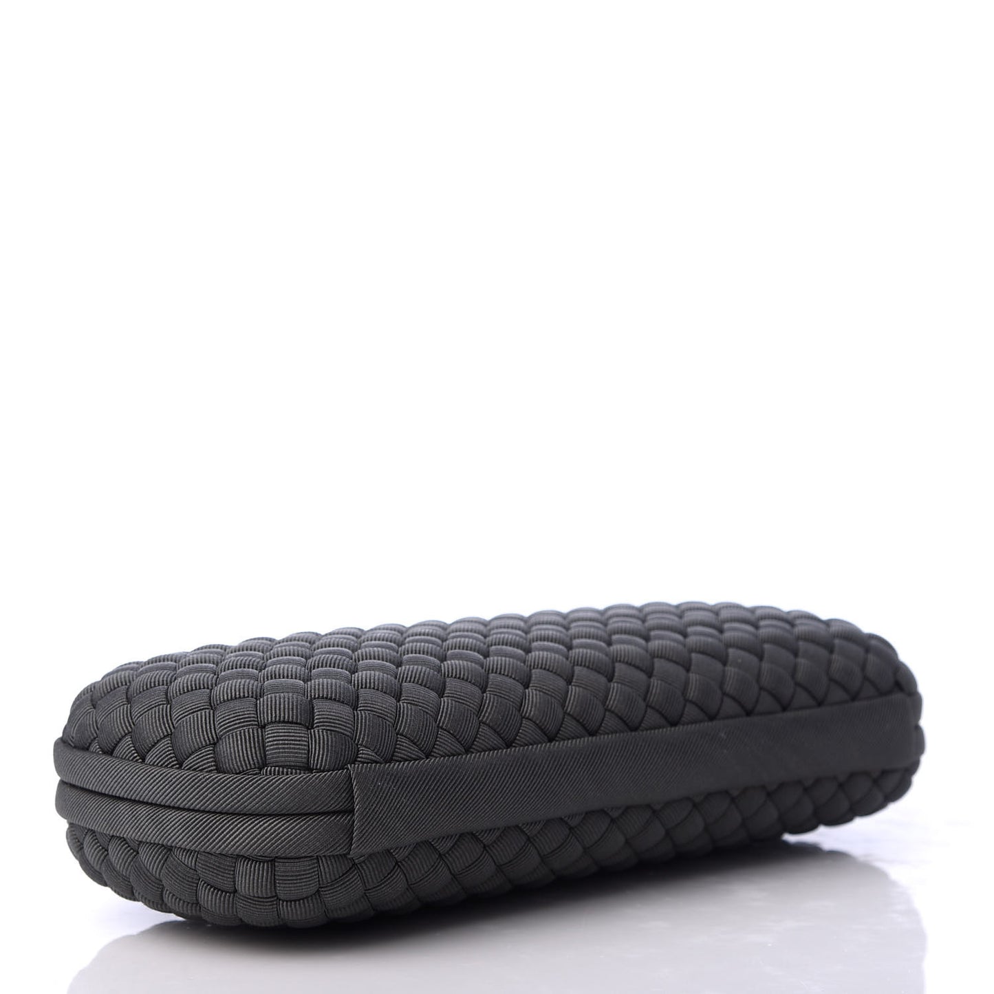 Silk Faille Intrecciato Knot Clutch Grey