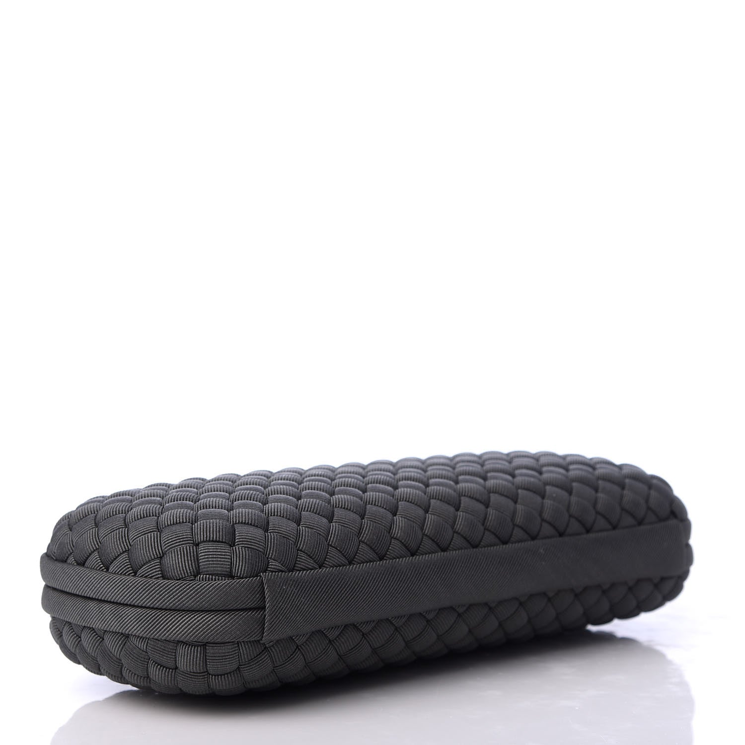Bottega Veneta Silk Faille Intrecciato Knot Clutch Grey 4 of 6