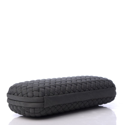 Bottega Veneta Silk Faille Intrecciato Knot Clutch Grey 4 of 6