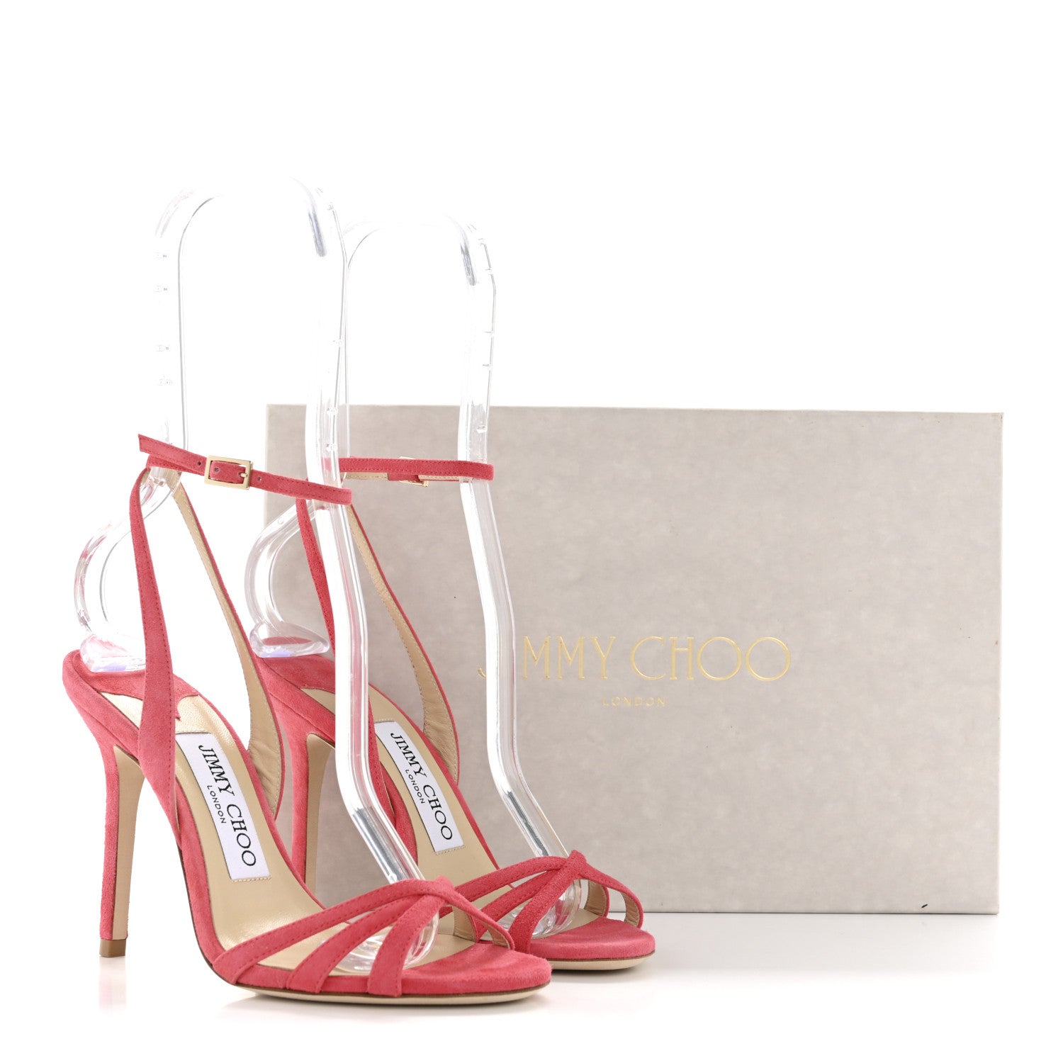 Jimmy Choo Suede Dielle 100 Mule Pumps 35 Coral 10 of 10