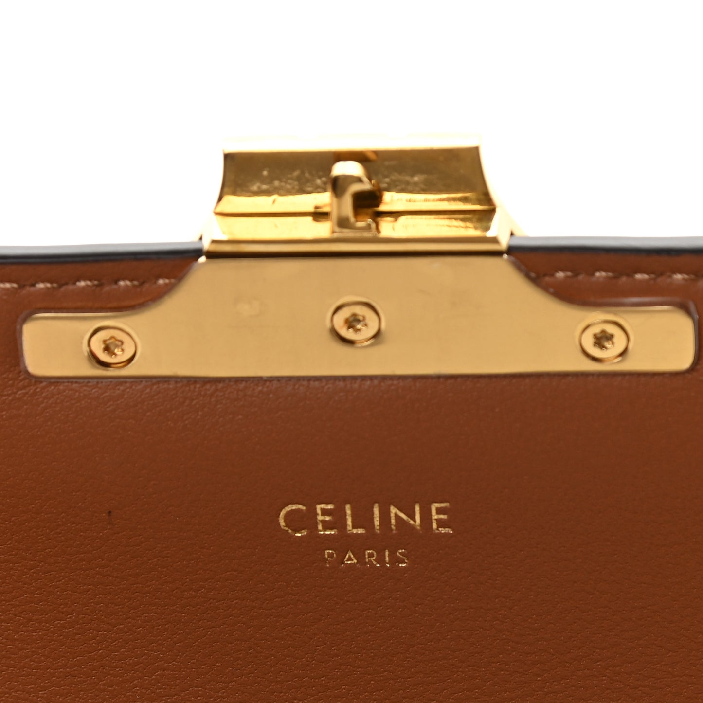 Triomphe Canvas Chain Bag Tan
