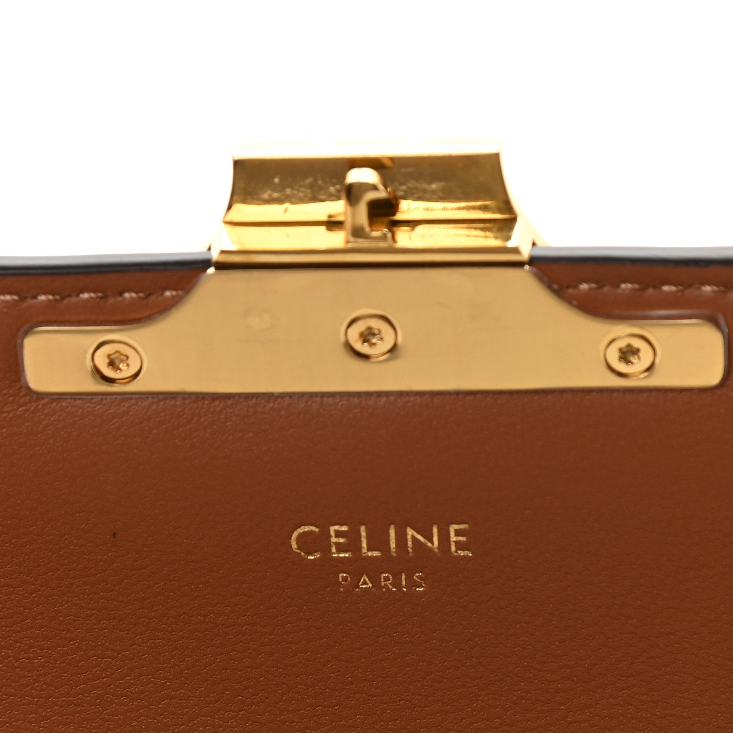 Celine Triomphe Canvas Chain Bag Tan 6 of 10