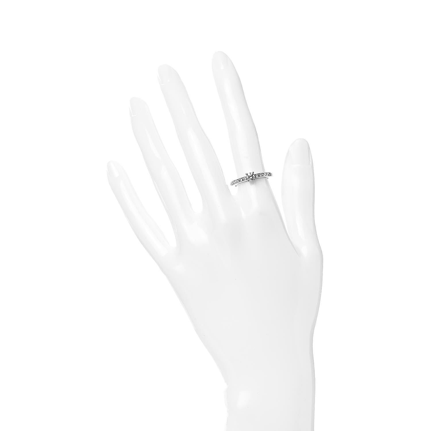 Bulgari Platinum Diamond .30ct Griffe Solitaire Engagement Ring 52 6 2 of 8