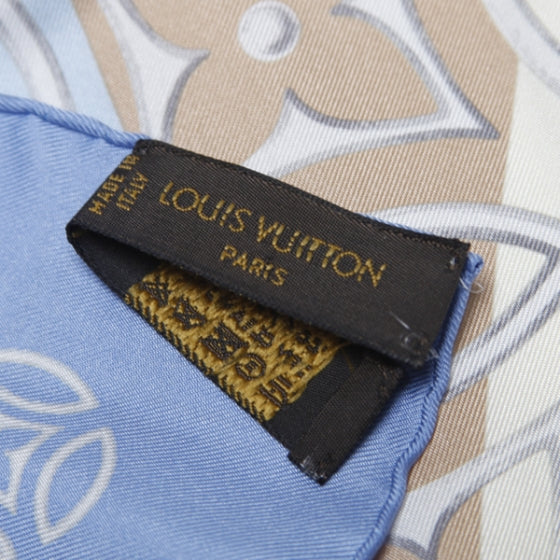 Silk Champs Elysees Scarf Blue