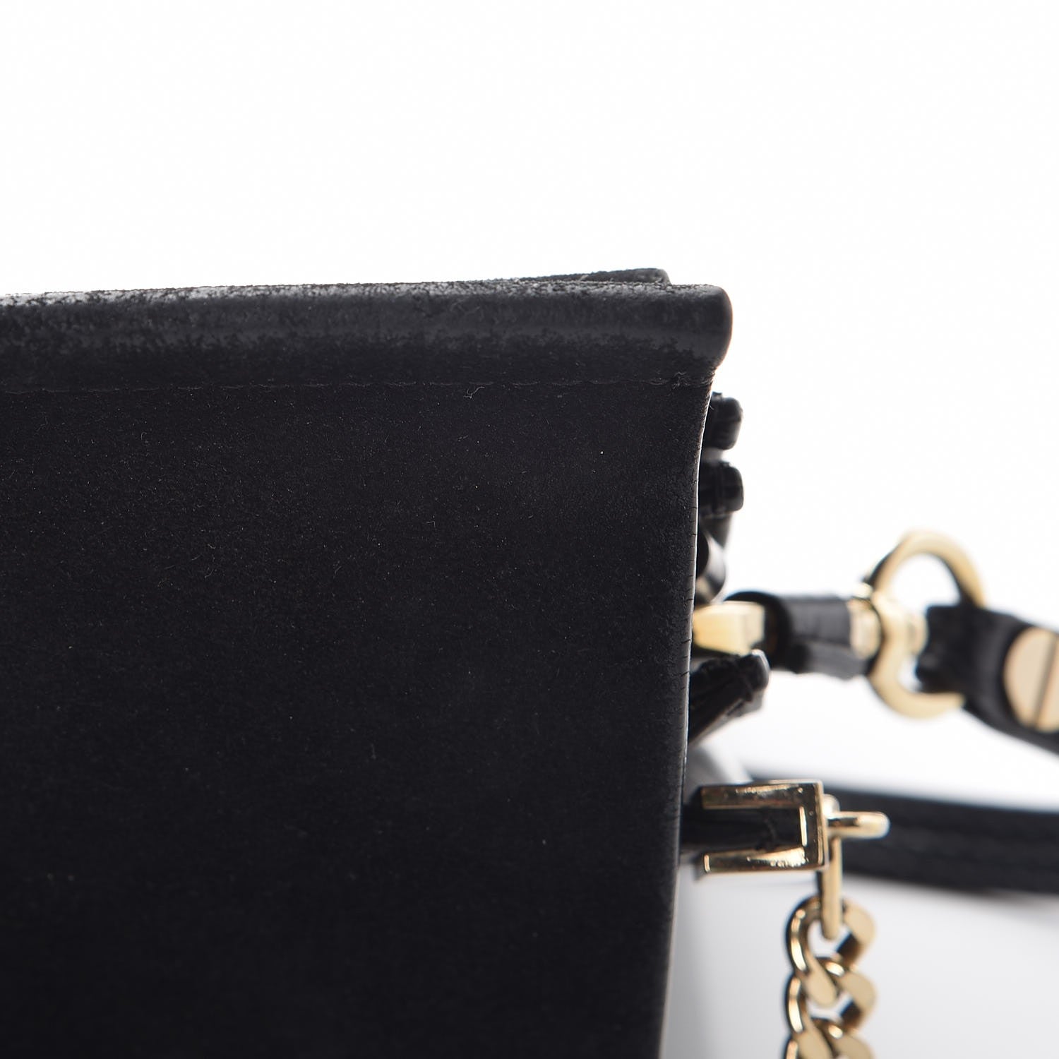 Chloe Suede Calfskin Medium Faye Shoulder Bag Black 13 of 14