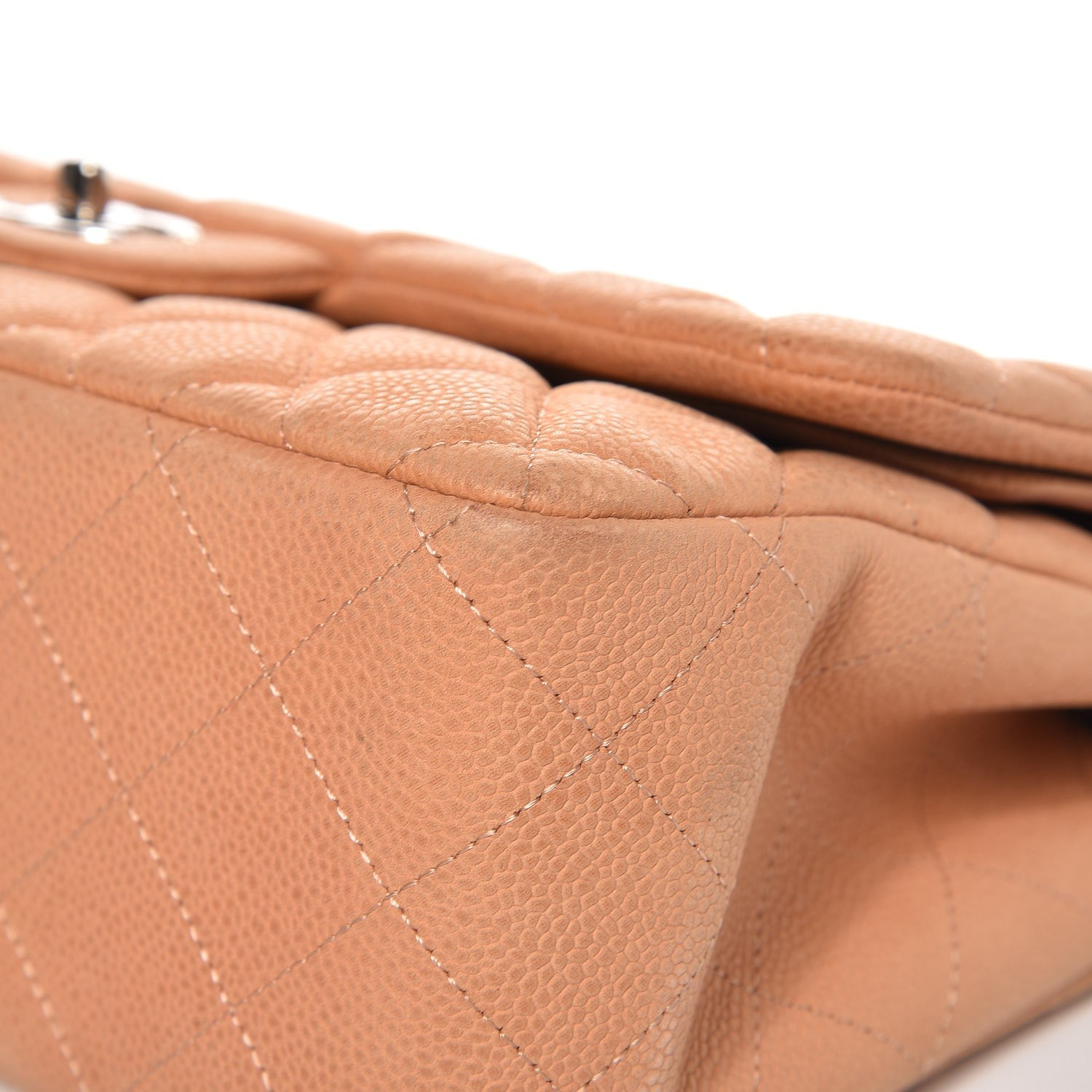 Chanel Iridescent Caviar Quilted Jumbo Double Beige 10 of 15