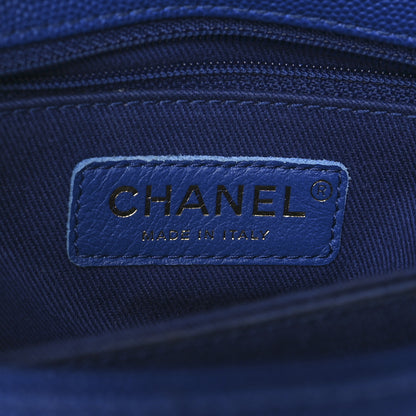 Chanel Caviar Chevron Quilted Mini Coco Handle Flap Blue 6 of 11