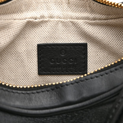 Gucci Aria Calfskin Web Small Attache Shoulder Bag Black Black 6 of 11