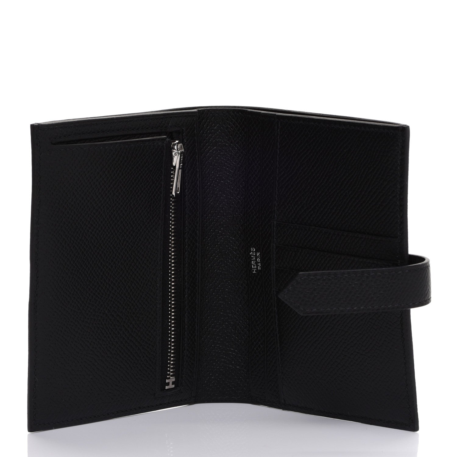 Hermes Epsom Monochrome Bearn Compact Wallet Black 5 of 8