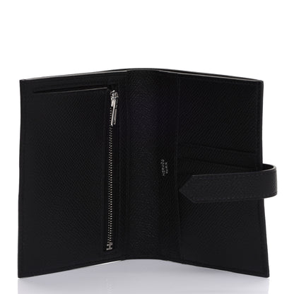 Hermes Epsom Monochrome Bearn Compact Wallet Black 5 of 8