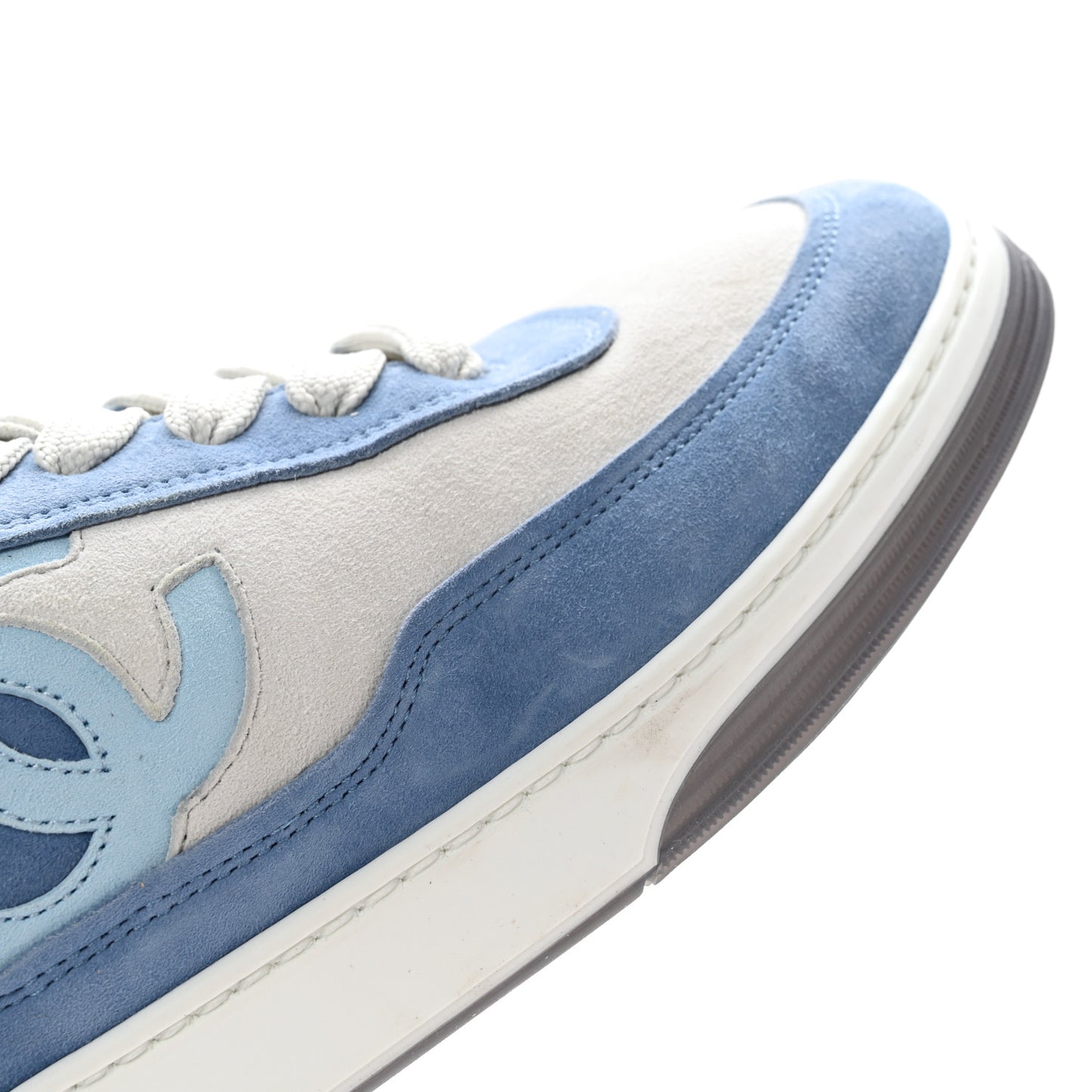 Suede Kidskin Womens CC Sneakers 41 White Blue
