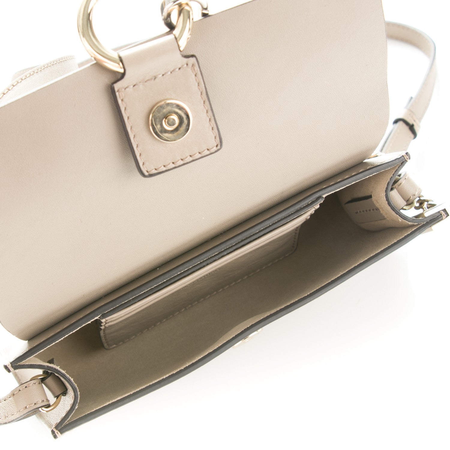 Chloe Suede Calfskin Mini Faye Shoulder Bag Motty Grey 5 of 9