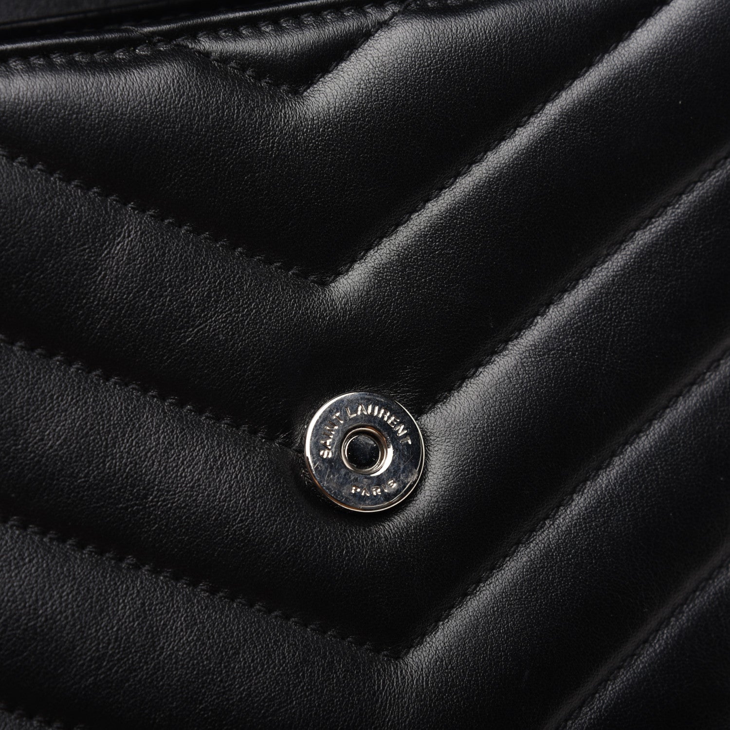 Saint Laurent Calfskin Y Quilted Monogram Small Loulou Chain Satchel Black 14 of 19