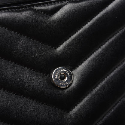Saint Laurent Calfskin Y Quilted Monogram Small Loulou Chain Satchel Black 14 of 19