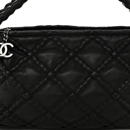 Chanel Lambskin Quilted Small Hidden Chain Shoulder Bag Black 8 of 11