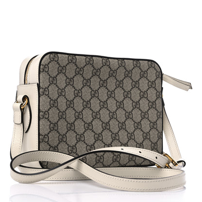 Gucci GG Supreme Monogram Small Horsebit 1955 Shoulder Bag Beige Mystic White 3 of 10