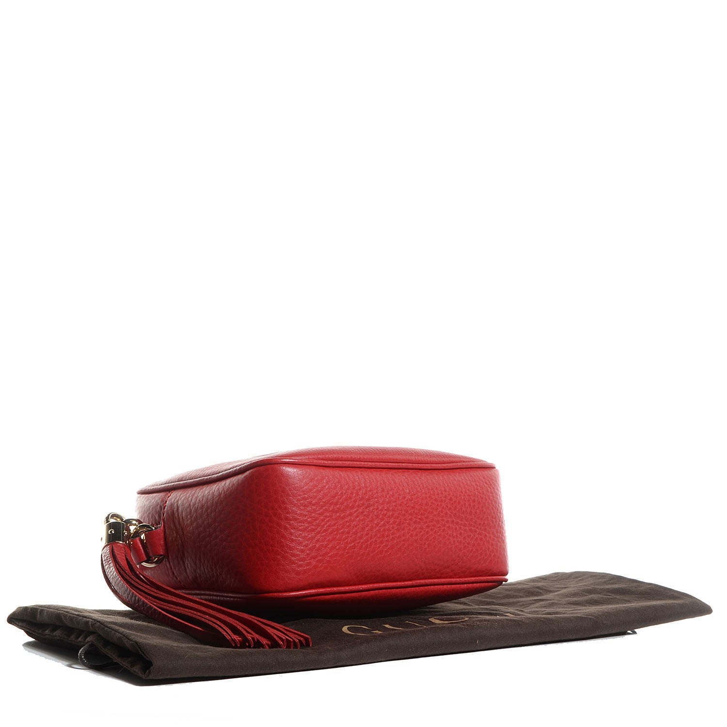 Gucci Pebbled Calfskin Small Soho Disco Bag Vibrant Red 4 of 9