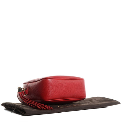 Gucci Pebbled Calfskin Small Soho Disco Bag Vibrant Red 4 of 9