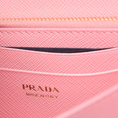 Prada Saffiano Shine Monochrome Chain Wallet Petalo 6 of 10
