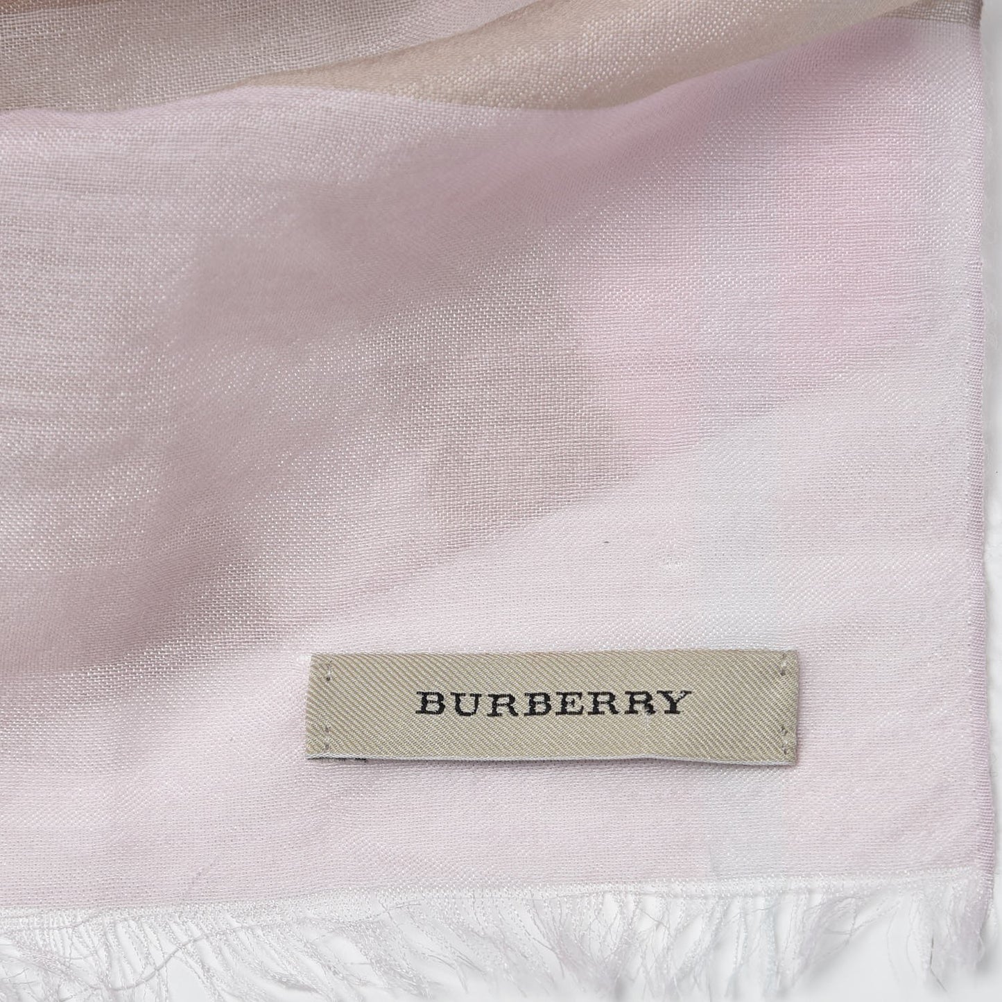 Wool Silk Giant Check Lightweight Scarf