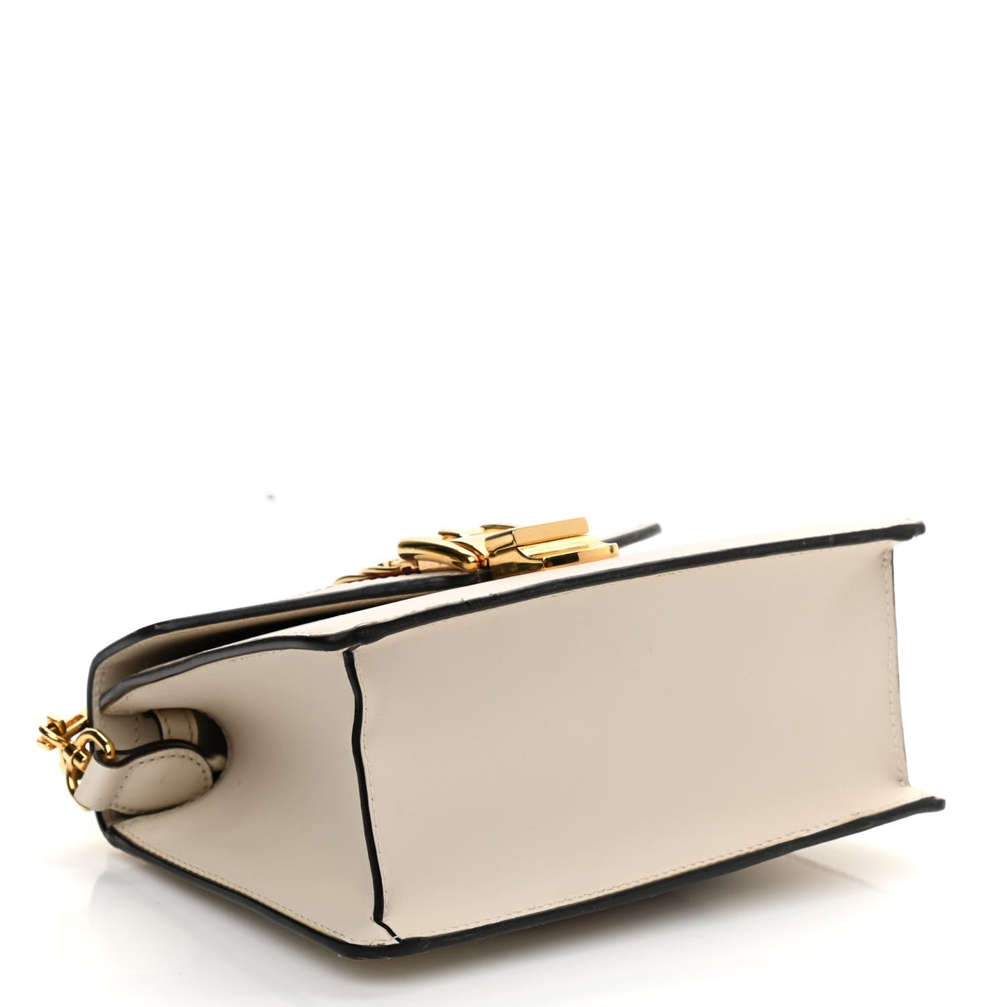Calfskin Mini Sylvie Top Handle Bag White