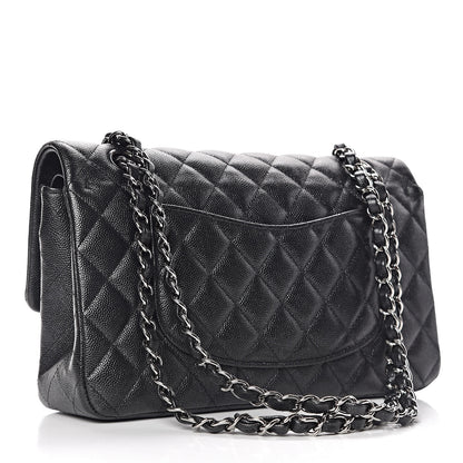 Chanel Iridescent Caviar Quilted Medium Double Flap Black 3 of 11