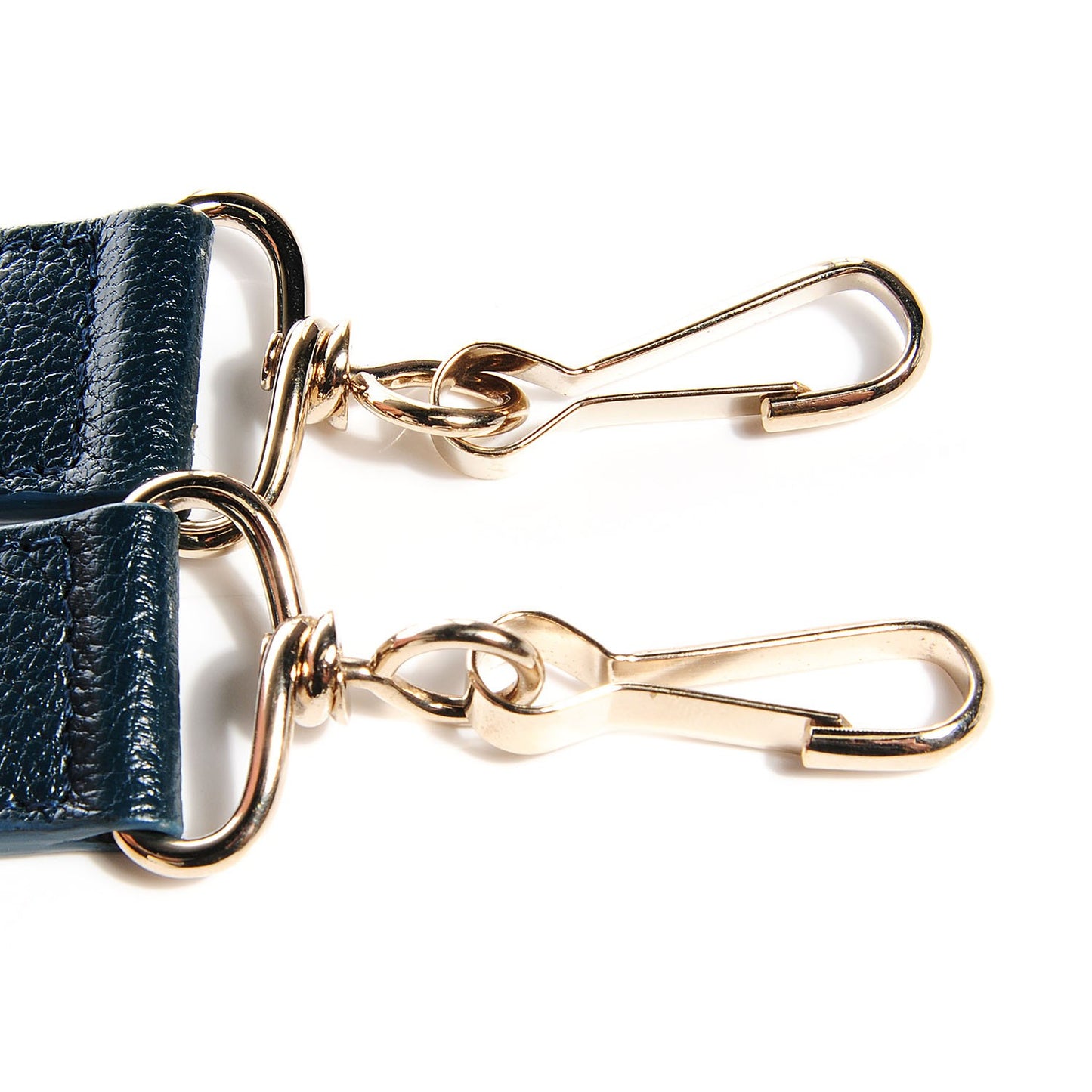 Chevre Gold Metallic Edge Hardware City Bleu Paon