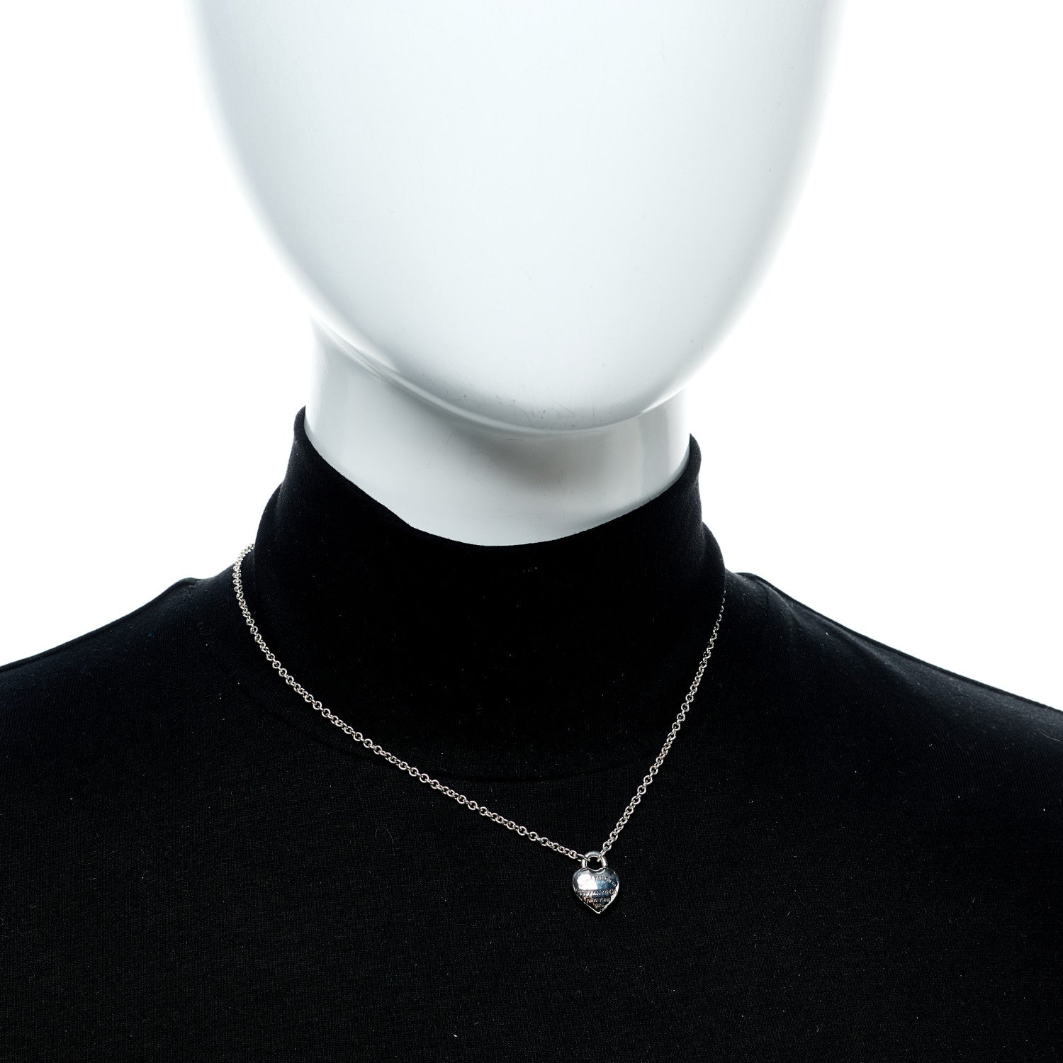 Tiffany Sterling Silver Return to Tiffany Puffed Heart Pendant Necklace 2 of 6