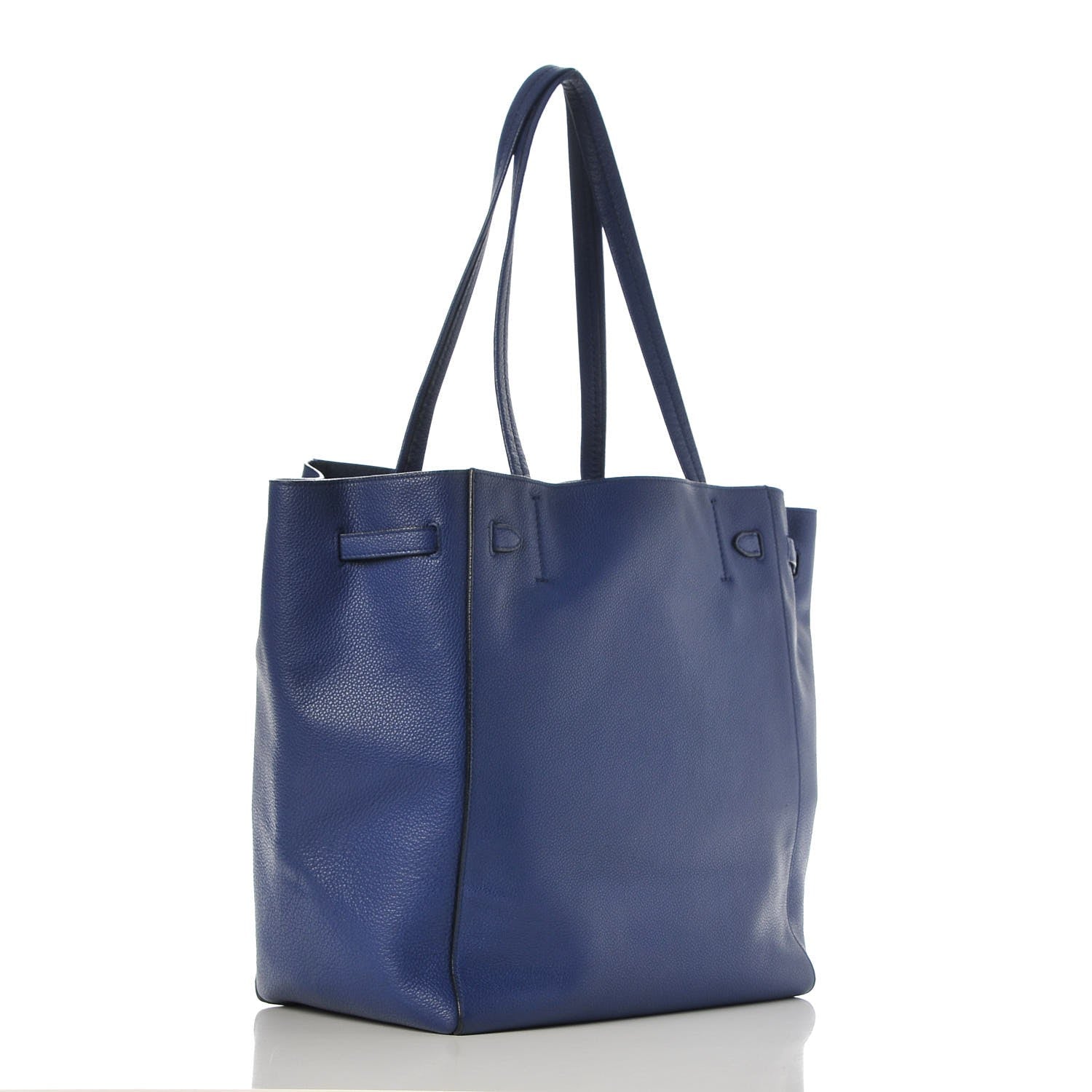 Celine Soft Grained Calfskin Small Belt Cabas Phantom Indigo 3 of 9