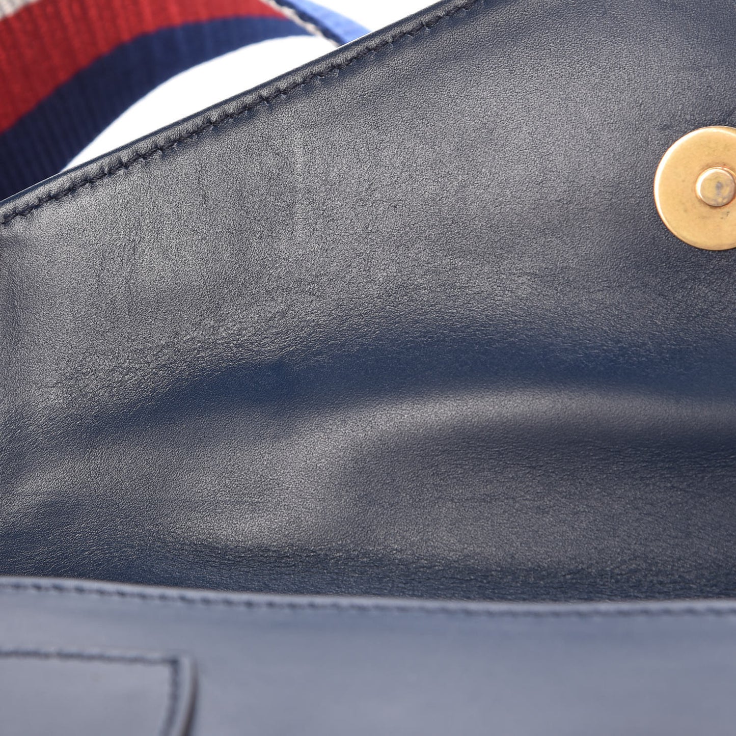 Nappa Pearl Studded Mini Queen Margaret Broadway Shoulder Bag Blue Agata