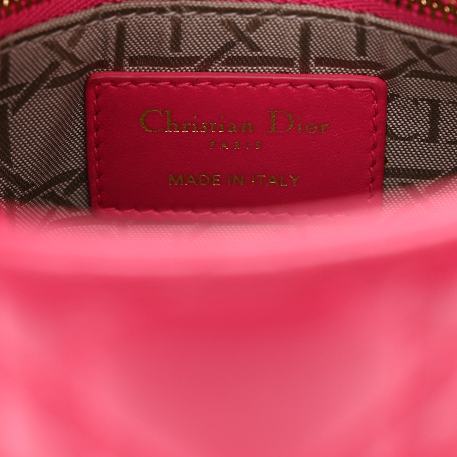 Christian Dior Lambskin Cannage Mini Lady Dior Fuchsia 6 of 13