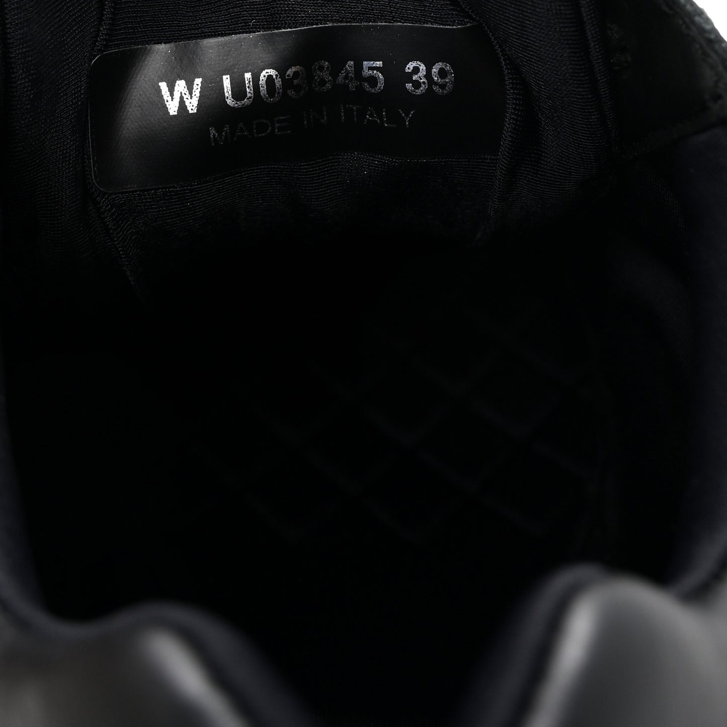 Lambskin Fabric CC Sneakers 39 Black
