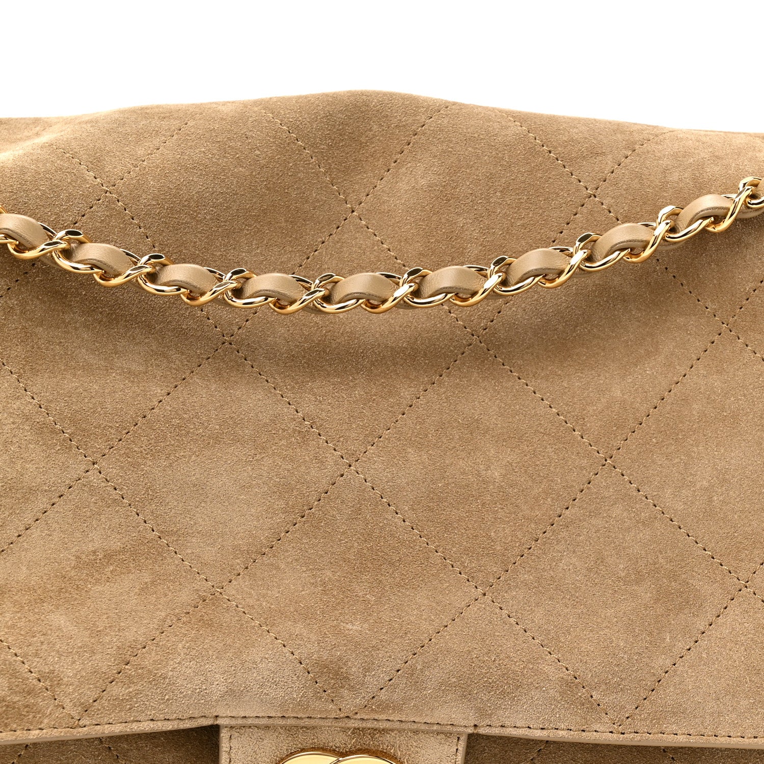 Chanel Suede Calfskin Souplissimo Maxi Flap Dark Beige 8 of 10