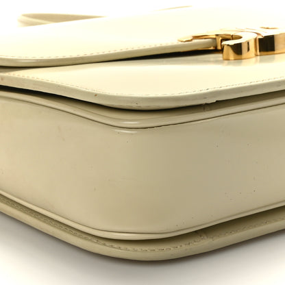 Celine Shiny Calfskin Medium Triomphe Limestone 7 of 9