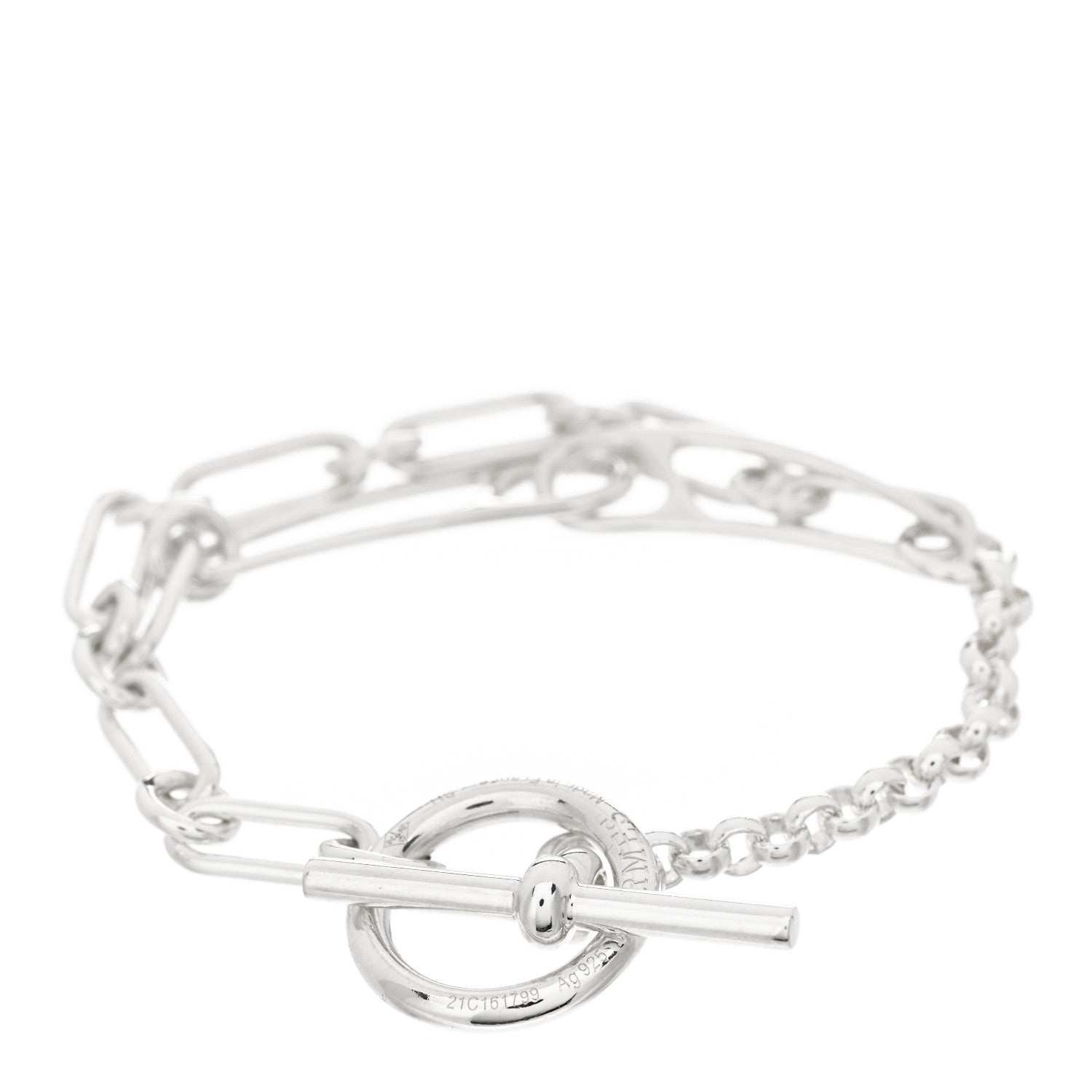 Hermes Sterling Silver Chaine d'Ancre Punk Bracelet SH 2 of 4