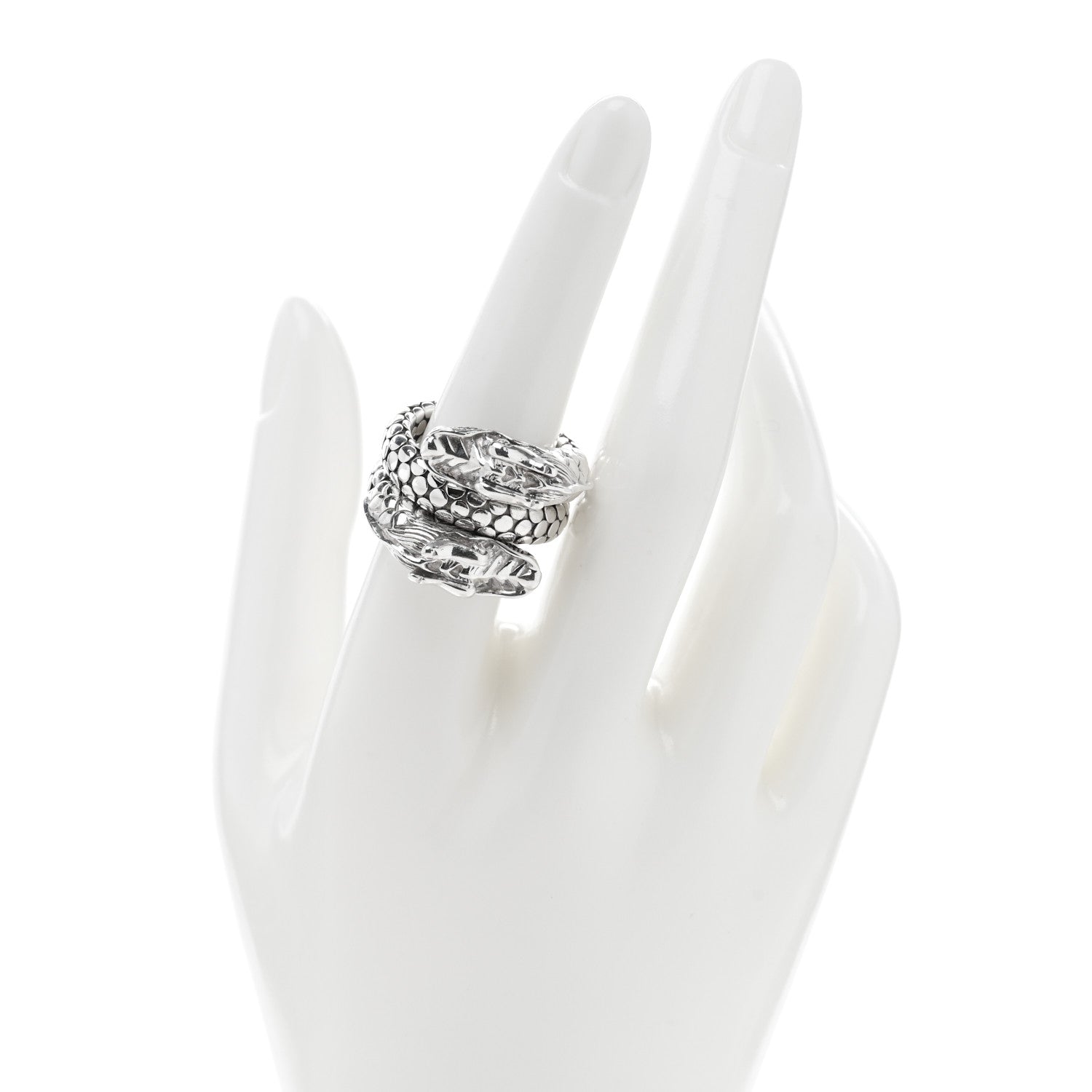 John Hardy Sterling Silver Legends Naga Dragon Coil Ring 57 8 2 of 4