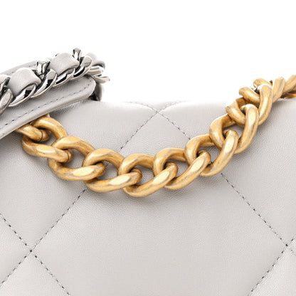 Chanel Lambskin Quilted Medium Chanel 19 Flap Grey 8 of 10