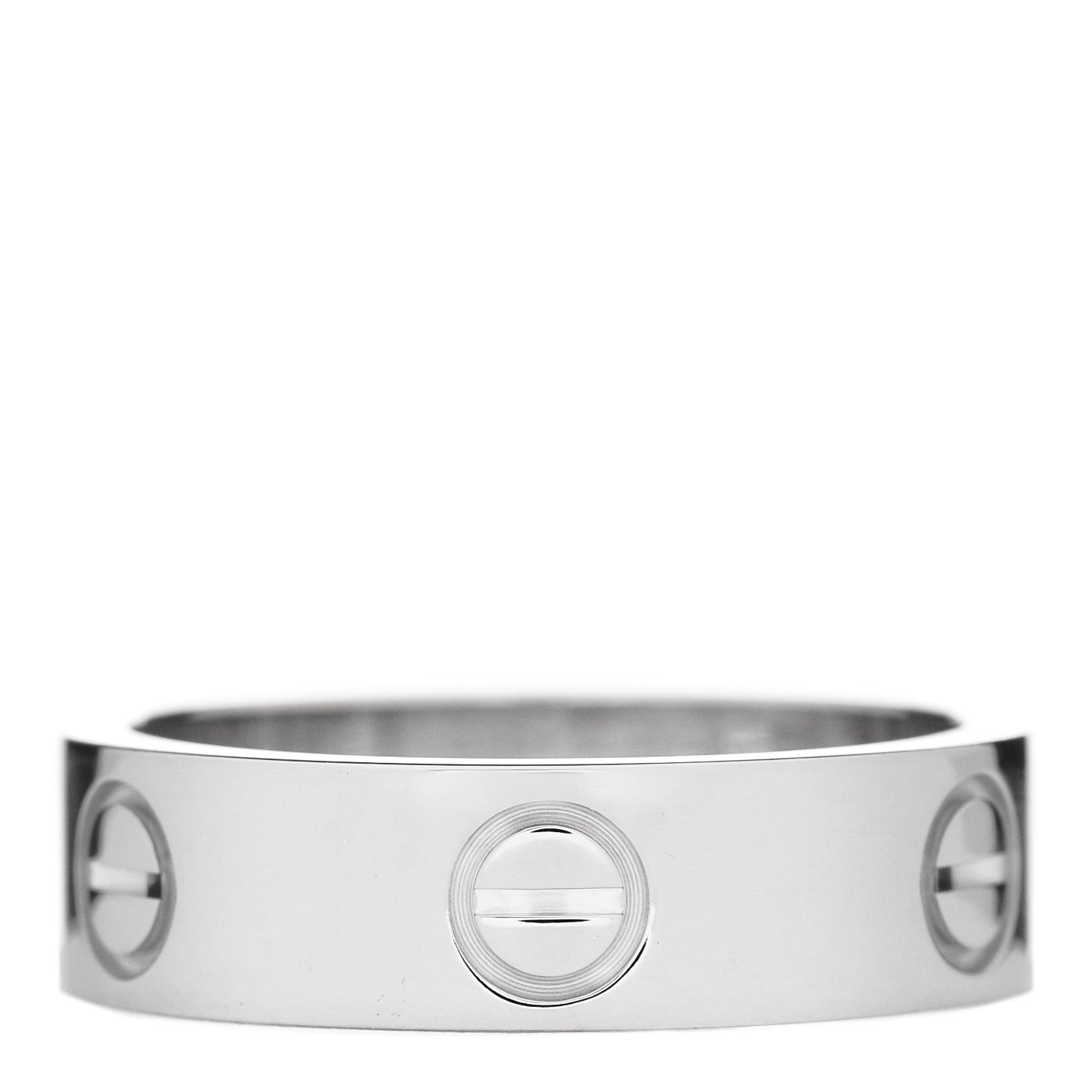 Cartier 18K White Gold 5.5mm LOVE Ring 53 6.5 1 of 4