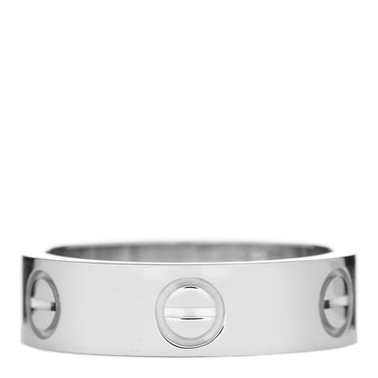 Cartier 18K White Gold 5.5mm LOVE Ring 53 6.5 1 of 4