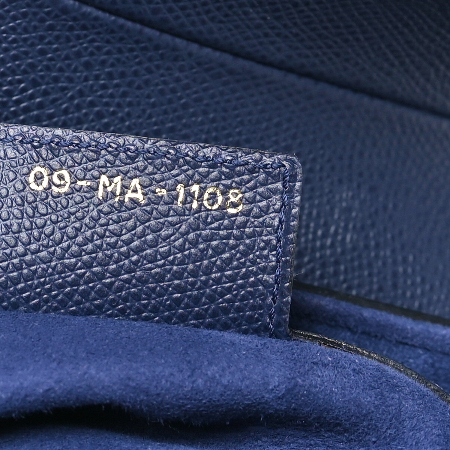 Christian Dior Grained Calfskin Saddle Bag Navy 7 of 10