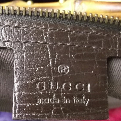 Gucci Leather Bamboo Bullet Satchel Brown 7 of 9