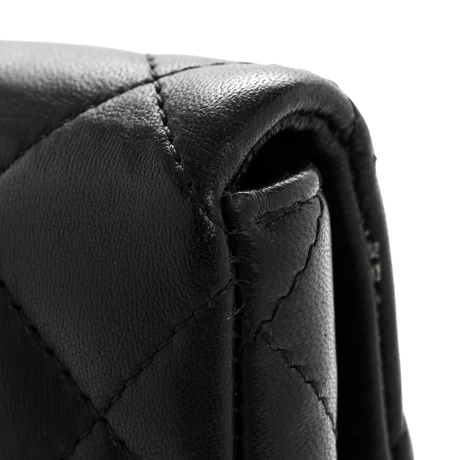 Chanel Lambskin Quilted Flap Clutch Black 13 of 14