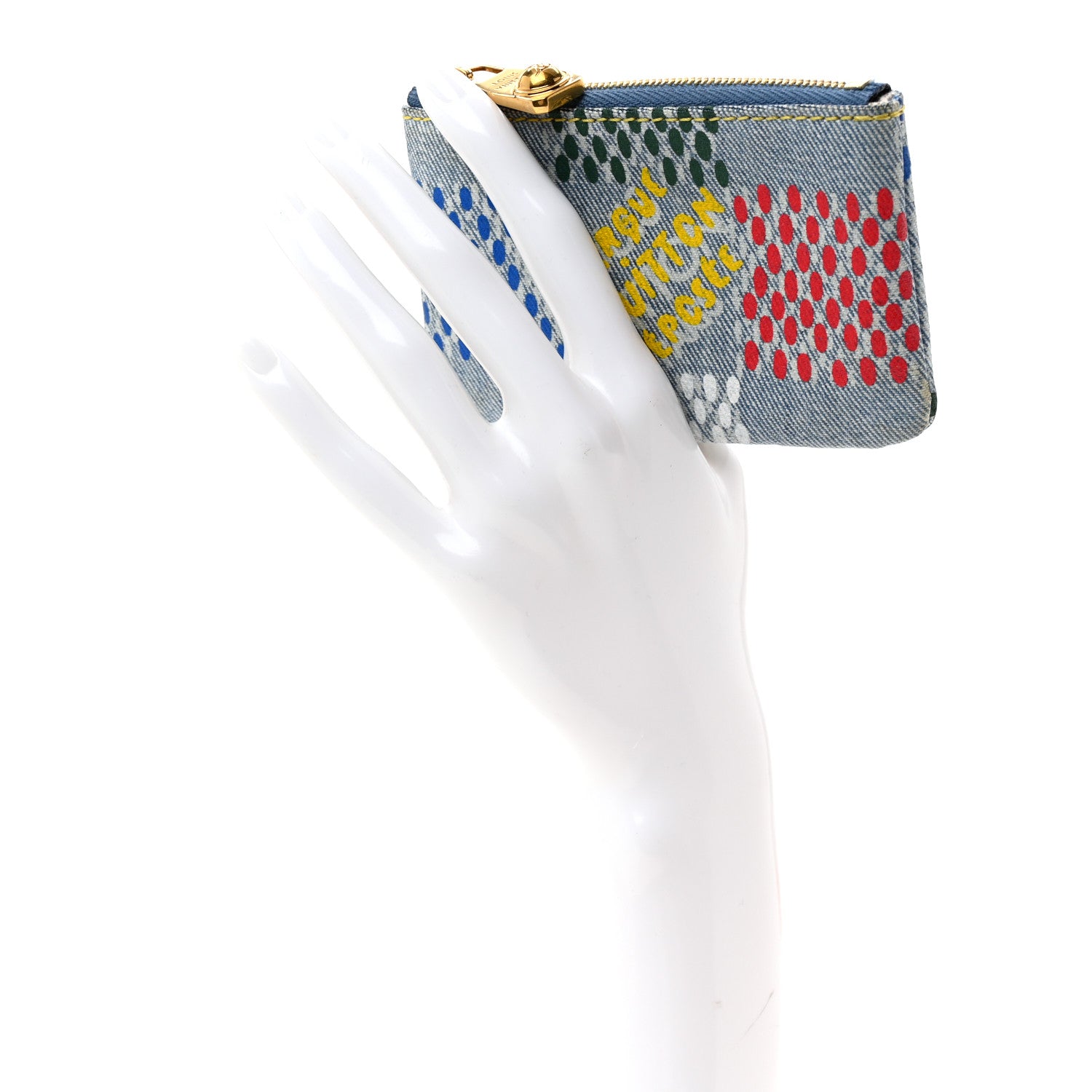 Louis Vuitton Damier Denim Key Pouch Multicolor 2 of 6